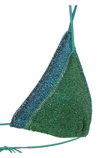 Lumiere Bicolor Double Kini in Emerald Green - Ocean Blue OSEREE | LTS250-LUREXEMERALD GREEN-OCEAN BLUE